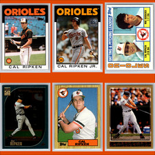 Cal Ripken Jr. Lot (6) Cards Orioles Topps HOF Baseball Collection Set