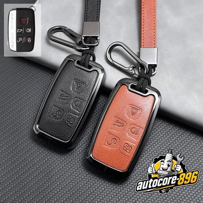 Metal Leather Car Key Fob Case Cover For Land Rover Range Rover Discovery Evoque