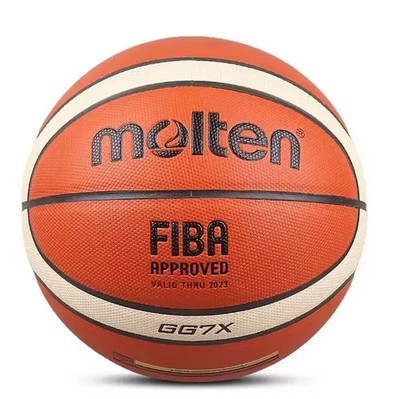 FIBA Basketball Ball Official Size 7 - 12 panel Leather Outdoor