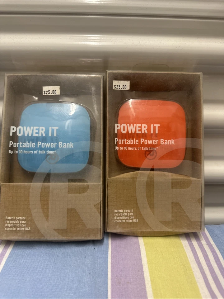 Lote (3) Radio Shack Banco de Alimentación Portátil 10-12 Horas Cargador USB (2)/Micro USB Foto 4 de 4