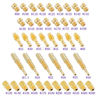 42pcs Carb Main Pilot Slow Jet for Mikuni RS34 RS36 RS38 RS40 Flat Slide Rack