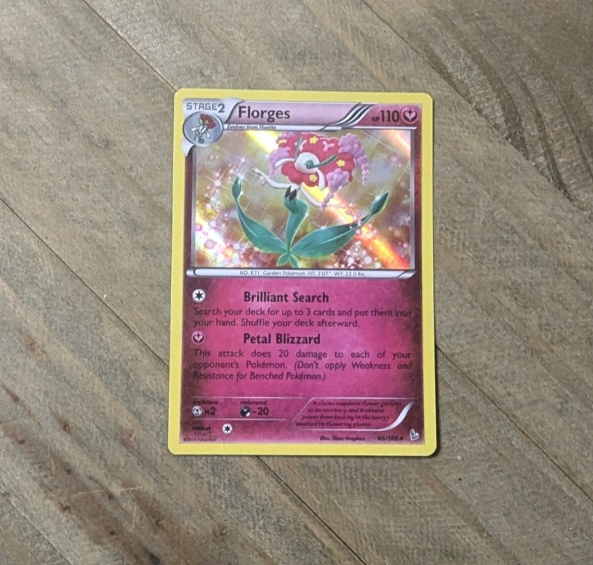 Pokémon TCG Florges 66/106- Flashfire Holo Rare NM Condition 2014