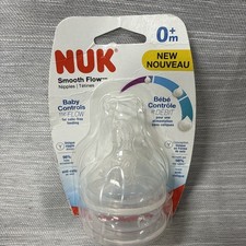 NUK Perfect Fit Slow Flow Silicone Nipples 0 months , 2 count Newborn BPA Free