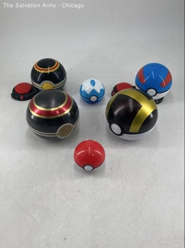 Pokémon Multicolor Collectible Classic Toys Pokeball Tin Lot Of 6