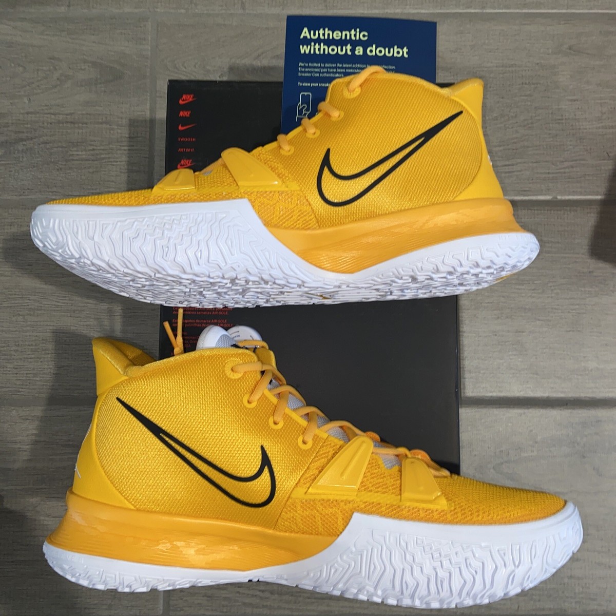 Nike Kyrie 7 'University Gold' Taxi Yellow Sneaker, Size 14.5 BNIB
