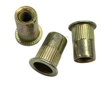 Threaded Insert Rivet Nuts 1/4"-20, 20 pack Steel Blind Nut Fastener Fasteners