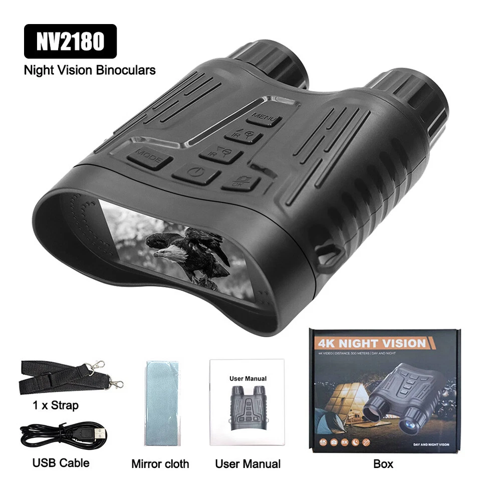 Night Vision Goggles Digital Binoculars 8x Zoom Infrared Scope Camera Infrared - Image 3 of 4