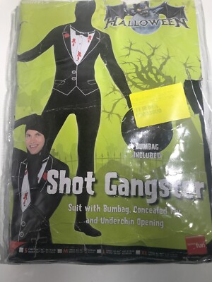 Shot Gangster Halloween Suit Bumbag Included (MEDIUM)