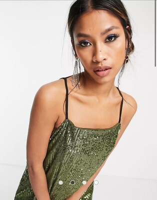 green emerald velvet dress Cecile Slip Dress in Velvet Green Iridescent Sequin