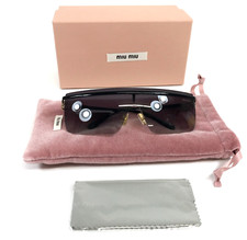 Miu Miu Sunglasses SMU50Z 1AB-5D1 Polished Black Frames with Gray Gradient Lens