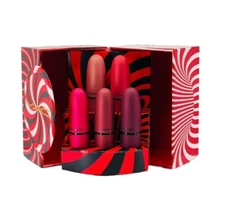 NIB - Mac Rouge A Levres Mistletoe Matte Powder Kiss Lipstick  X5 Gift Set