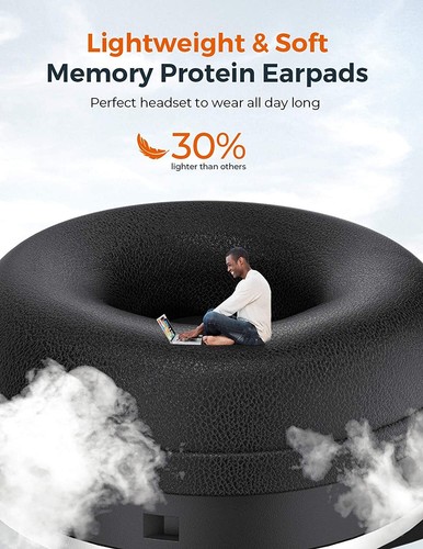 Bluetooth Wireless Headphones Headset Driver Truck Headset Noise Cancelling Mic - Picture 11 of 11