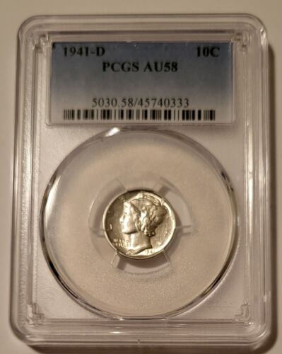 1941 D Mercury Dime AU58 PCGS