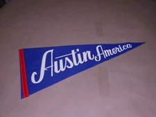 Vintage Austin America Wool Felt Pennant Dealer Advertising Austin Healey