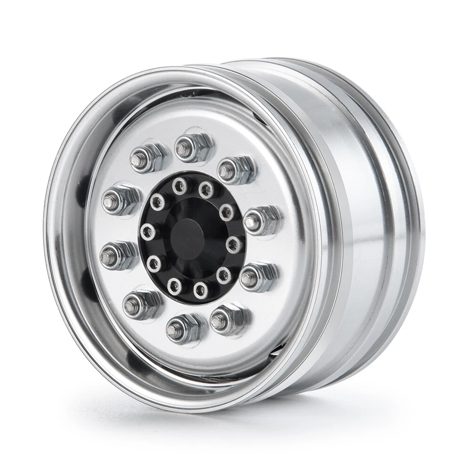 4PCS CNC Metall Vorderrad Felgen Für TAMIYA RC 1:14 Tractor Truck RC Cars - Bild 2 von 4