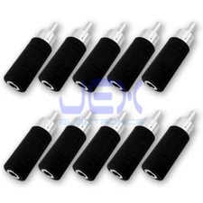 10X Mono Female 1/8" 3.5mm Audio Jack to Male RCA/Phono Adapter/Converter LOT