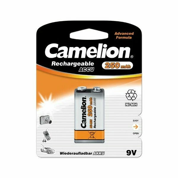 Camelion Piles Rechargeables 9V 250mAh - Argenté (17025122)