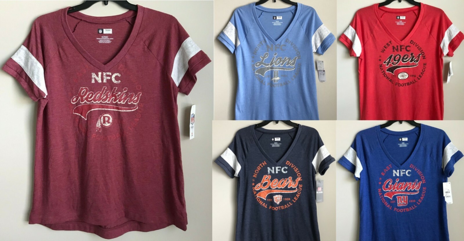 New NFL Women’s Tshirt Ladies Football Tee Shirt Pick One