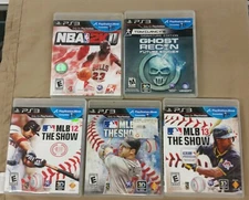 PS3 PS MOVE GAME LOT MLB THE SHOW 11 12 13 NBA 2K11 GHOST RECON FUTURE SOLDIER