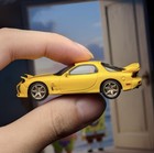FH 1:64 Yellow JDM RX7 FD3S A-Spec Speed Sports Model Diecast Metal Car