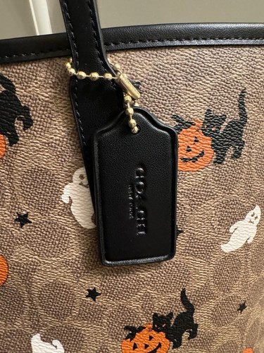 Nwt Coach City Tote In Signature Canvas With Wristlet Halloween 2024 new ๐๐ - Picture 5 of 17