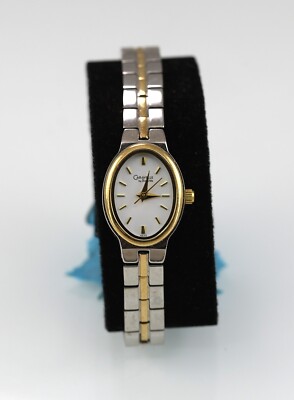 Montre Caravelle Bulova Femme Acier Inoxydable Argent Or Pile WR