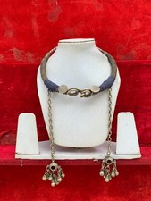 Lot Of Three Neckring Hansli Necklace Ethnic Tribal Neck Wear Dangles Adjustable