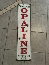antique style barn find look Sinclair opaline dealer gas station service sign