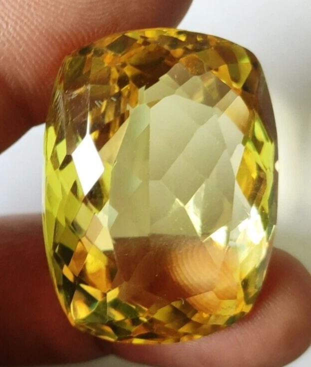 AAA+ Large Yellow Citrine 72.45 Ct. Cushion Cut Loose Gemstone Gift for Birthday - Image 2 of 4