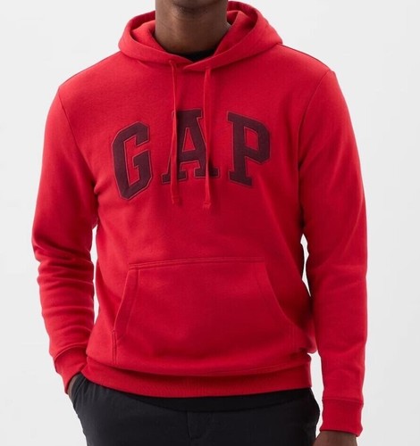 $50 GAP Men's Logo HOODIE Sizes XL / L/ XS Crimson Red, NWT! - Picture 2 of 3