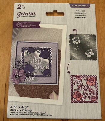Gemini Expressions Just A Note 2 Pc Crafter s Companion Die