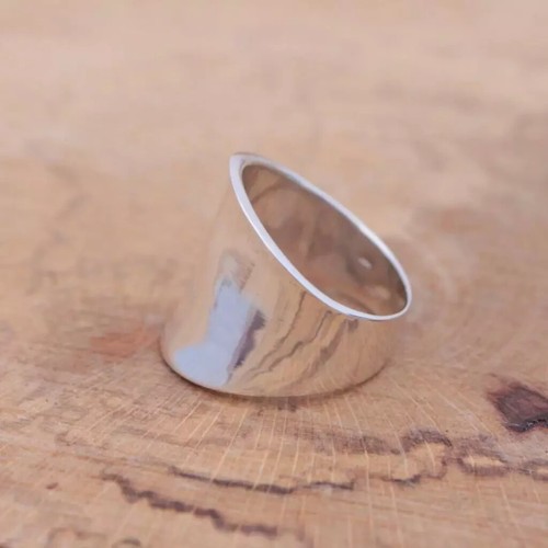 925 Sterling Silver Plain Wide Band Ring Jewellery - Picture 2 of 5