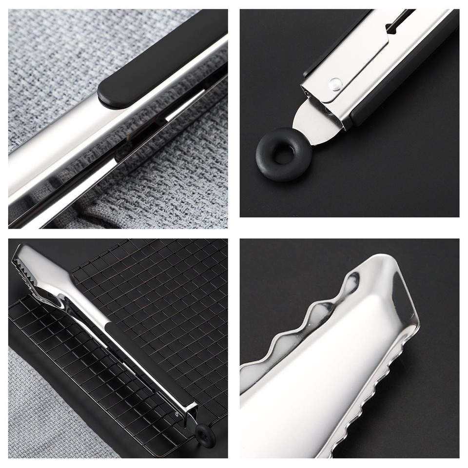 Long BBQ Tongs Locking Food Tongs Heavy Duty Stainless Steel Tongs