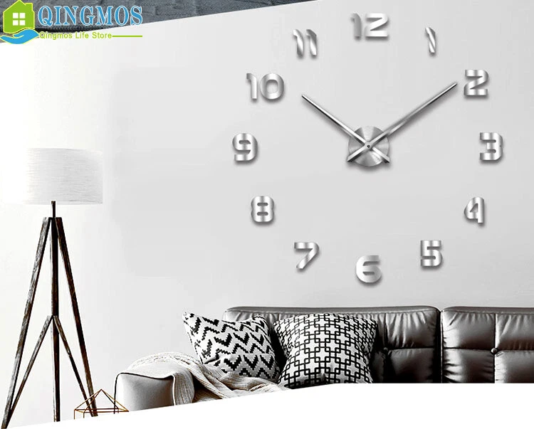 DIY Large Wall Clock Acrylic Stickers Watch Decor Quartz Needle Living Room m004 - Image 4 of 4