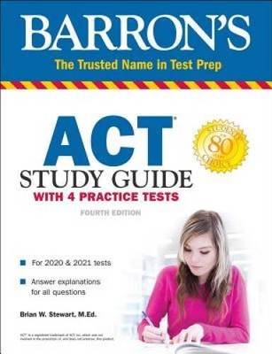 ACT Study Guide with 4 Practice Tests (Barrons Test Prep) - ACCEPTABLE