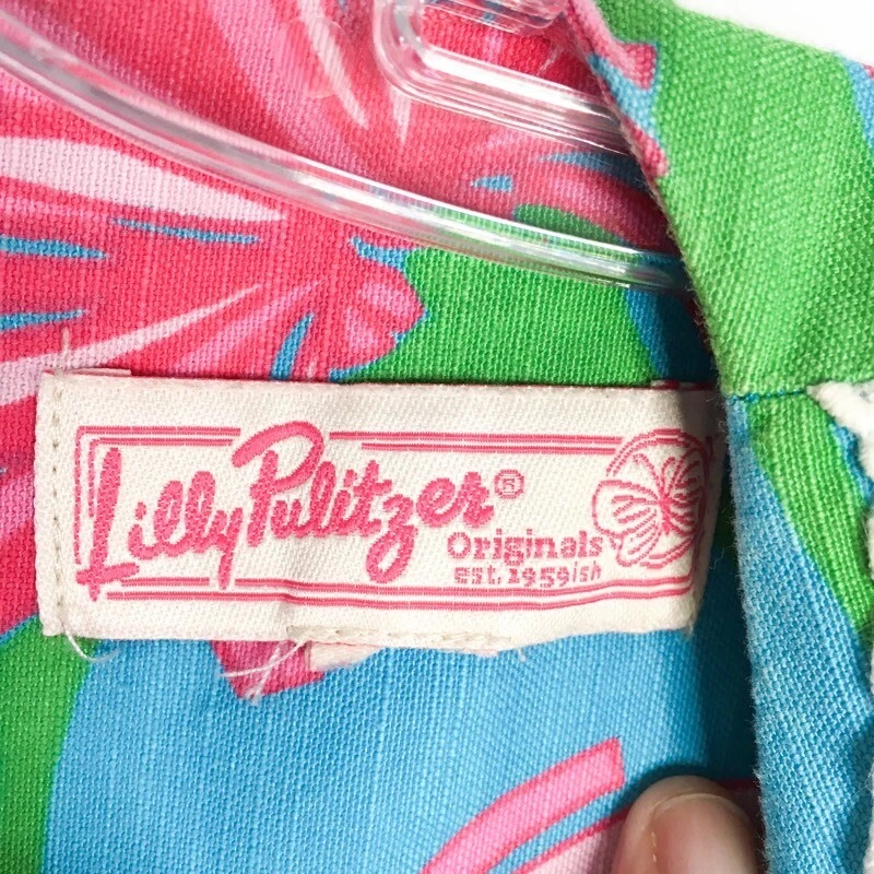 Vestido Lilly Pulitzer Originals Cambio Multicolor Floral Espalda Cremallera Sin Mangas 3/4 Foto 3 de 4