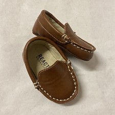 KENNETH COLE REACTION Infant Baby Driving Shoes Size 1 Brown Vegan Leather