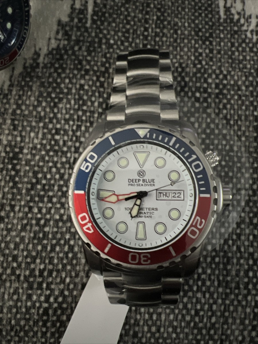PRO SEA DIVER 1000M BRACELET BLUE/RED BEZEL BLUE DIAL