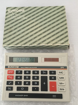 Vintage Busicom DP6 Tisch elektronischer Taschenrechner - Dual Power Nacht & Tag