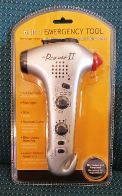 Rescuer ll 6 in One Emergency Tool Crank Radio, Flashlight, Siren, Hammer Cutter