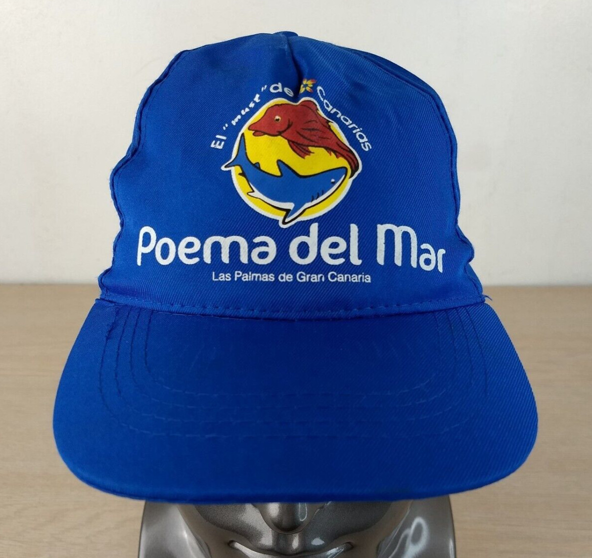 SOMBRERO/GORRA DE BÉISBOL POEMA DEL MAR ACUARIO CORREA AJUSTABLE, AZUL, CANARIAS