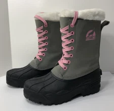 Thirty Two Women’s Black/Gray/Pink Winter Snow Boots Sz 9 Fur Lined Exc Cnd
