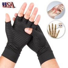 1Pair Copper Arthritis Compression Gloves Hand Support Joint Pain Relief 2023