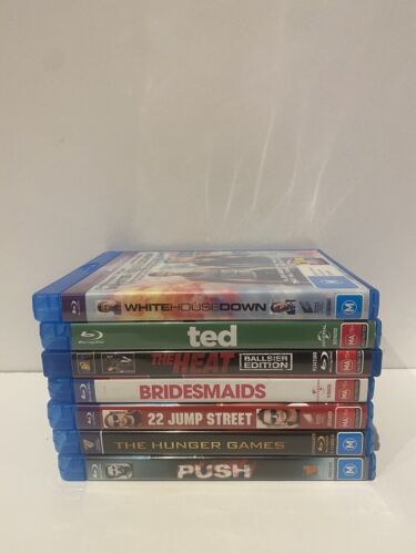 7 x Blu Ray Movies Bundle White House Down, Ted, The Hunger Games, Bridesmaid C3 - Picture 1 of 15
