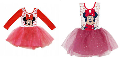 MINNIE MOUSE BALLETKLEID TÜLL Mini Maus Kleid Tutu Sommerkleid 2 4 6 Jahre NEU