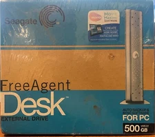 SEAGATE FREE AGENT DESK EXTERNAL HARD DRIVE 500 GB