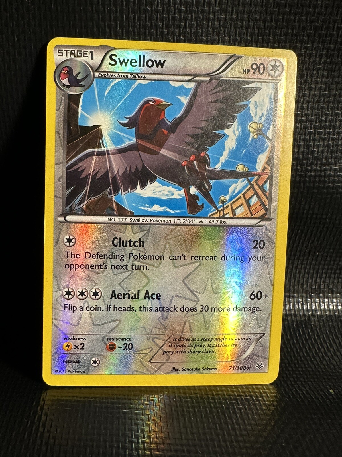 Swellow (71) #71/108 XY: Roaring Skies Rare - Pokemon Card D13