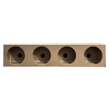 Sound Bar 8”  4-Hole Quad Sealed Speaker Enclosure Box Bare Wood No Carpet