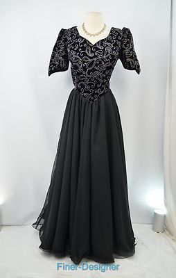 Rivars Performance Show Choir Dress Flare Hem sparkle velvet black gown SZ  15 66 | eBay