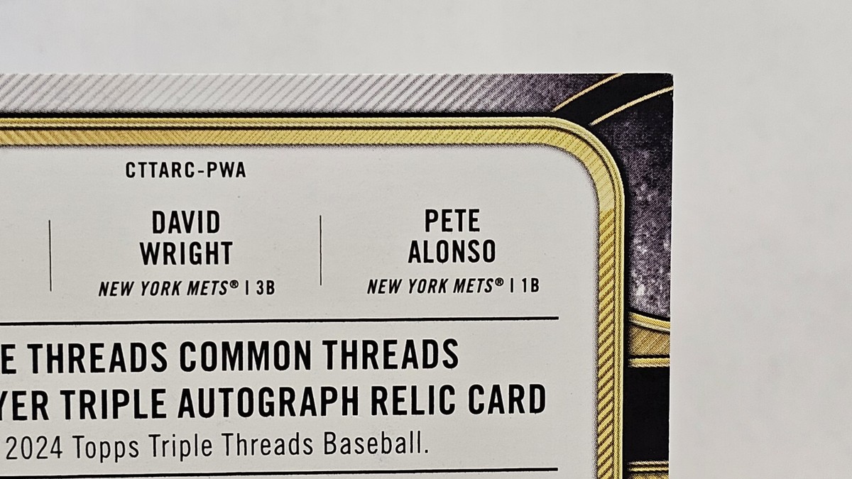 2024 Topps Triple Threads Mets Triple Auto Relic Red 1/1 Piazza